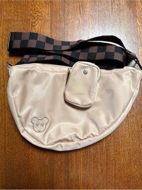 CityMouse Crossbody Sling Bag with Checkered Strap